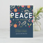 企業のクリスマスカード又はビジネスホリデーカード 招待状 (スタンド正面)