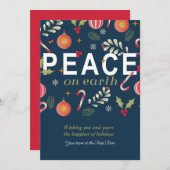 企業のクリスマスカード又はビジネスホリデーカード 招待状 (正面/裏面)