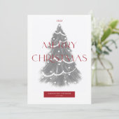 企業のクリスマスツリー　メリークリスマス シーズンカード (スタンド正面)