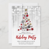 企業のクリスマスツリー 招待状 (正面)