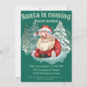 企業のクリスマスパーティの招待状サンタウォーターコ 招待状 (正面)