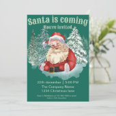 企業のクリスマスパーティの招待状サンタウォーターコ 招待状 (スタンド正面)