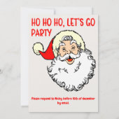 企業のクリスマスパーティの招待状サンタオフィス 招待状 (裏面)