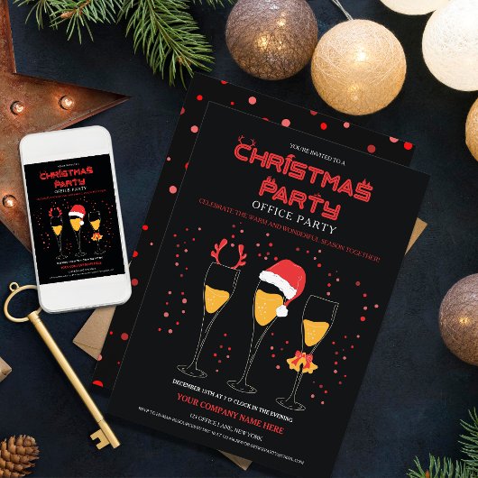 企業のクリスマスパーティの招待状テンプレート 招待状
