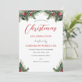 企業のクリスマスパーティーお祝い招待状 招待状 (スタンド正面)