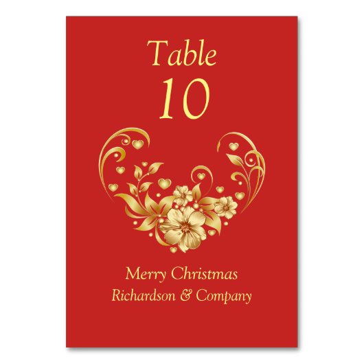 企業のクリスマスパーティーテーブル番号 テーブルナンバー (正面)