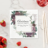 企業のクリスマスパーティーバ素朴ルガンディフローラ スタンダードランチョンナプキン (インサイチュ)