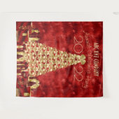 企業のクリスマスパーティーフォトブース背景 タペストリー (正面(横))