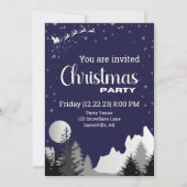 企業のクリスマスパーティー招待状ブモダンルー 招待状 (正面)