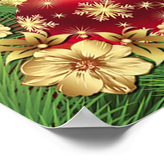 企業のクリスマスパーティー歓迎ポスター ポスター (角)