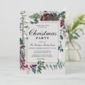 企業のクリスマスパーティー素朴フローラ植物学 招待状 (スタンド正面)