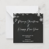 企業のクリスマスホリデーカード ノートカード (正面)