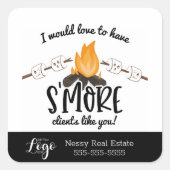 企業のクリスマスマーケティングギフトの顧客 スクエアシール (正面)