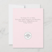 企業のクリスマスリース ノートカード (裏面)