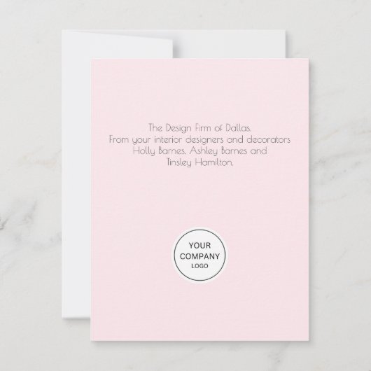 企業のクリスマスリース ノートカード (裏面)