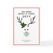 企業のクリスマスロゴ顔マスクトナカイ名