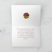 企業のクリスマス折りグリーティングカード カード (内部)