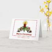 企業のクリスマス折りグリーティングカード カード (黄色い花)