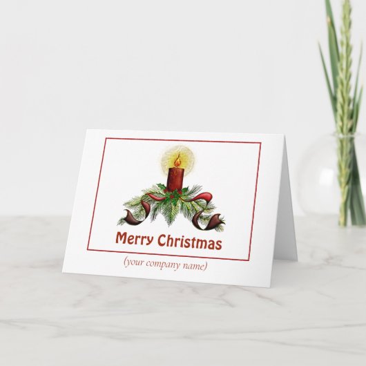企業のクリスマス折りグリーティングカード カード (正面)