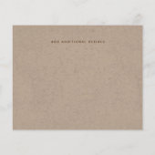 企業のクリスマス招待状(ADD LOGO) 素朴 Kraft (裏面)