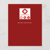 企業のクリスマス招待状(ADD LOGO) Poinsettia (裏面)