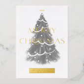 企業のクリスマス 箔シーズンカード (正面)