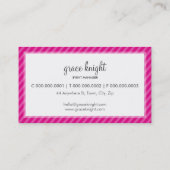 企業のシンプルモダンストライプはっきりした紫 名刺 (裏面)