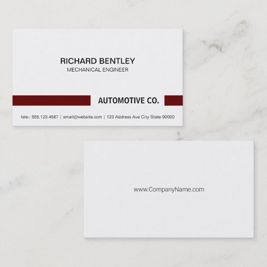 企業のシンプル 名刺 (正面/裏面)