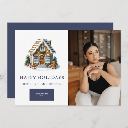 企業のジンガーブレッ実在ドコテージエステート写真 シーズンカード (正面/裏面)