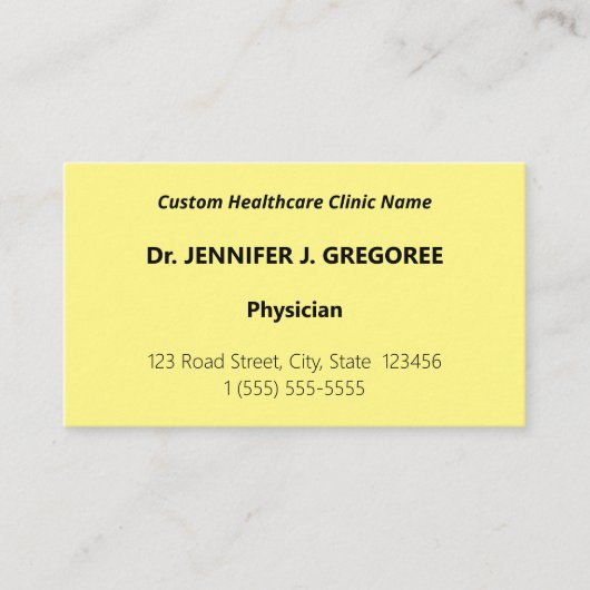 企業のスタイル医療専門家 名刺 (正面)