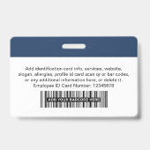 企業のセキュリティID名タグ従業員 バッジ (裏面)