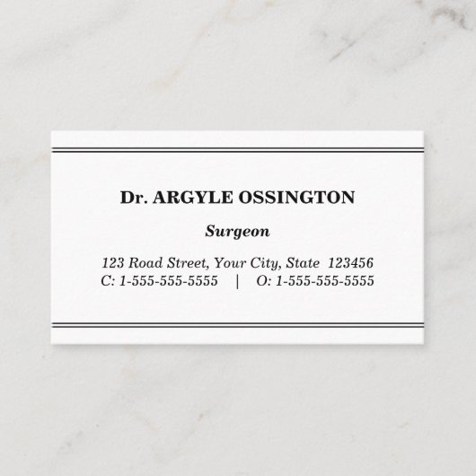 企業のダッパーおよびシンプル名刺 名刺 (正面)