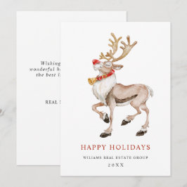 企業のトナカイからのクリスマスメッセージ シーズンカード
