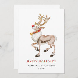 企業のトナカイによるクリスマスグリーティング シーズンカード