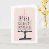 企業のハッピーバースデーイラストレーション カード (黄色い花)