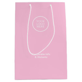 企業のバッグとロゴと企業の詳細 ミディアムペーパーバッグ