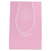 企業のバッグとロゴと企業の詳細 ミディアムペーパーバッグ (裏面)