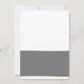 企業のパーティーエレガント応援グレー金ゴールド 招待状 (裏面)