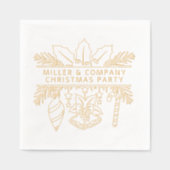 企業のパーティーパーソナライズされた名 箔ナプキン (正面)