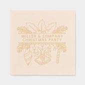 企業のパーティーパーソナライズされた名 箔ナプキン (正面)