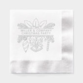 企業のパーティーパーソナライズされた名 箔ナプキン (正面)