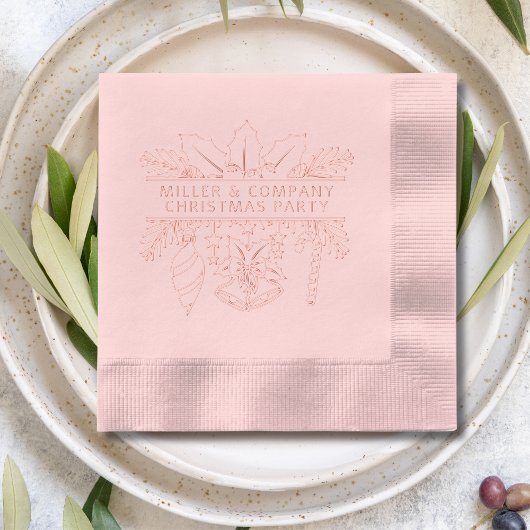 企業のパーティーパーソナライズされた名 箔ナプキン