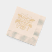 企業のパーティーパーソナライズされた 箔ナプキン (左)