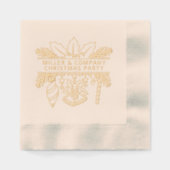 企業のパーティーパーソナライズされた 箔ナプキン (正面)