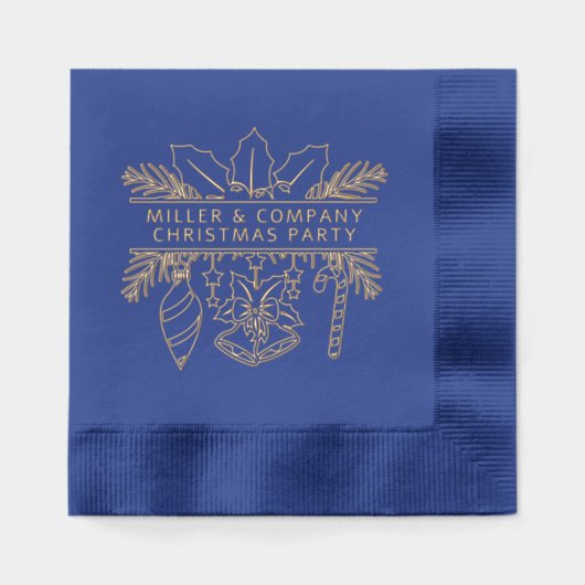 企業のパーティーパーソナライズされた 箔ナプキン (正面)