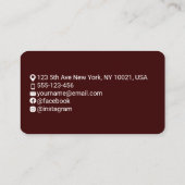 企業のプロフェッショナルクレジットカードスタイルモダン 名刺 (裏面)