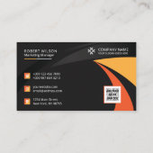 企業のプロフェッショナルブモダンラックオレンジプレミアム 名刺 (裏面)