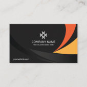 企業のプロフェッショナルブモダンラックオレンジプレミアム 名刺 (正面)
