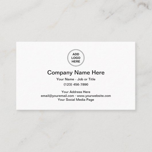 企業のプロフェッショナルロゴテンプレート 名刺 (正面)