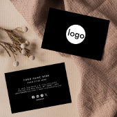 企業のプロフェッショナルロゴデザインサークルブラック 名刺